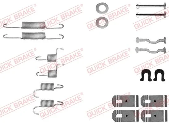 Priedų komplektas, stovėjimo stabdžių trinkelės QUICK BRAKE 105-0028