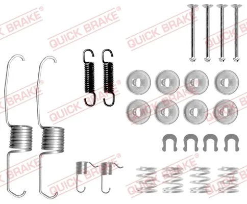 Priedų komplektas, stabdžių trinkelės QUICK BRAKE 105-0637