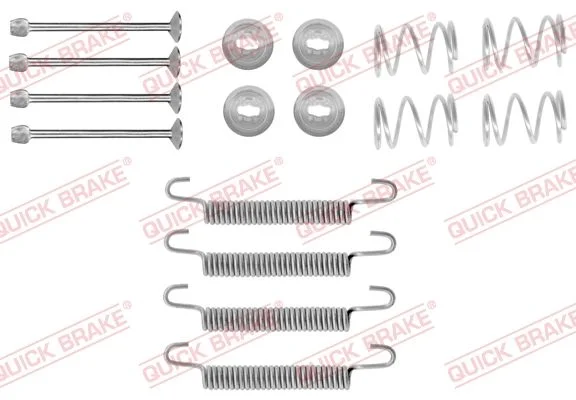 Priedų komplektas, stovėjimo stabdžių trinkelės QUICK BRAKE 105-0711