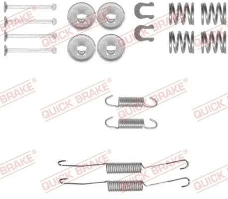 Priedų komplektas, stabdžių trinkelės QUICK BRAKE 105-0778