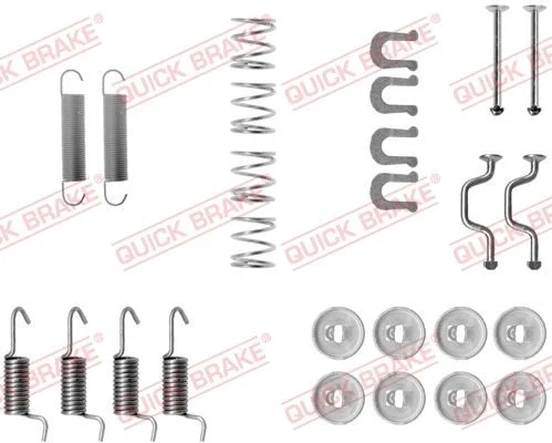 Priedų komplektas, stovėjimo stabdžių trinkelės QUICK BRAKE 105-0810