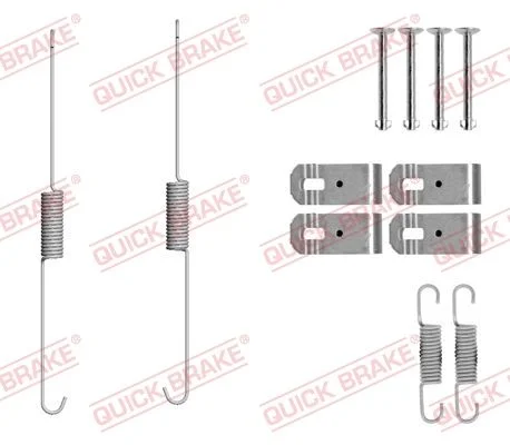 Priedų komplektas, stabdžių trinkelės QUICK BRAKE 105-0888