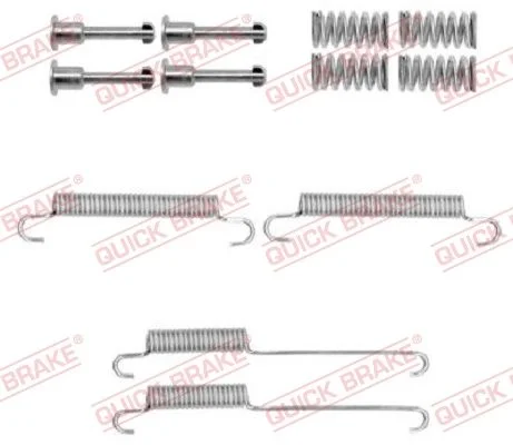 Priedų komplektas, stovėjimo stabdžių trinkelės QUICK BRAKE 105-0892