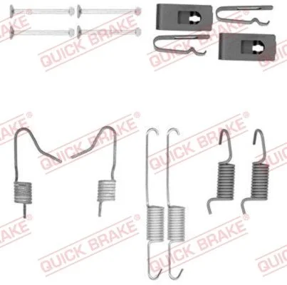 Priedų komplektas, stovėjimo stabdžių trinkelės QUICK BRAKE 105-0898