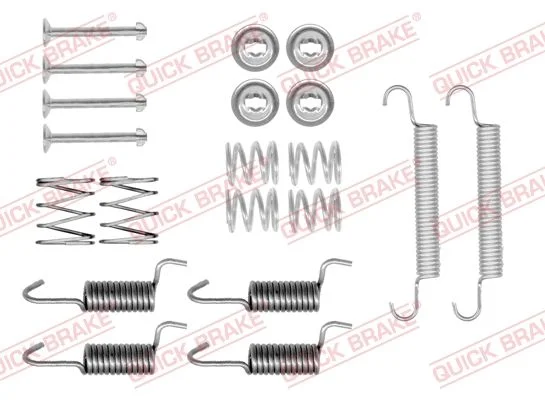 Priedų komplektas, stovėjimo stabdžių trinkelės QUICK BRAKE 105-0899