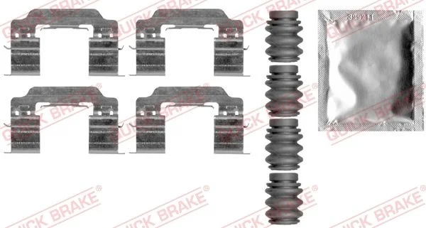 Priedų komplektas, diskinių stabdžių trinkelės QUICK BRAKE 109-0007