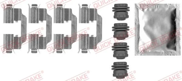 Priedų komplektas, diskinių stabdžių trinkelės QUICK BRAKE 109-0012