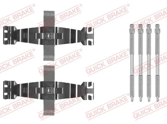 Priedų komplektas, diskinių stabdžių trinkelės QUICK BRAKE 109-0022