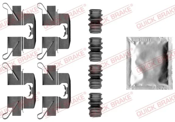 Priedų komplektas, diskinių stabdžių trinkelės QUICK BRAKE 109-0047