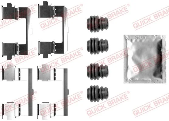 Priedų komplektas, diskinių stabdžių trinkelės QUICK BRAKE 109-0048