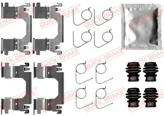 Priedų komplektas, diskinių stabdžių trinkelės QUICK BRAKE 109-0053