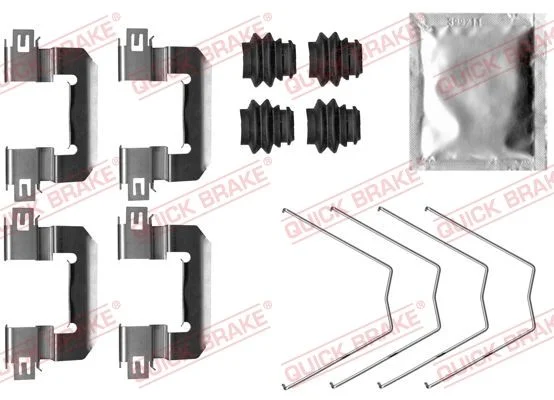 Priedų komplektas, diskinių stabdžių trinkelės QUICK BRAKE 109-0063