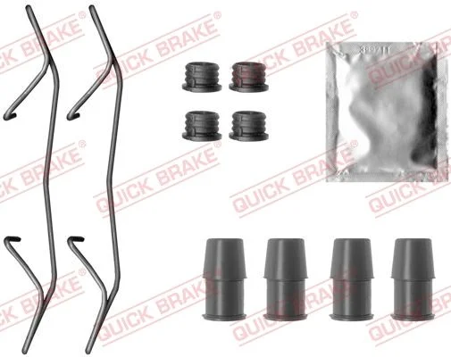 Priedų komplektas, diskinių stabdžių trinkelės QUICK BRAKE 109-0075