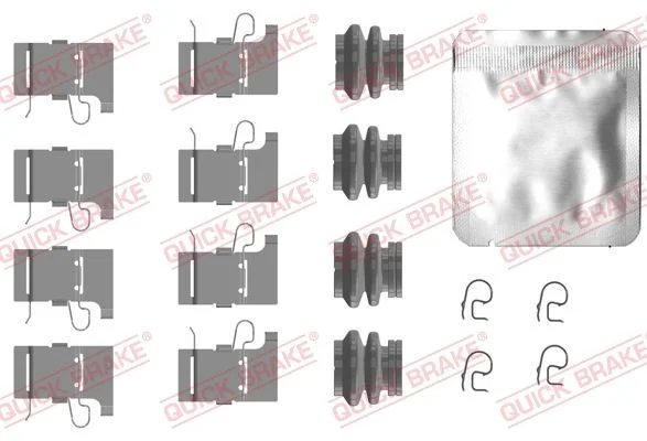 Priedų komplektas, diskinių stabdžių trinkelės QUICK BRAKE 109-0084
