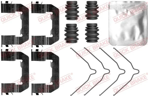 Priedų komplektas, diskinių stabdžių trinkelės QUICK BRAKE 109-0103