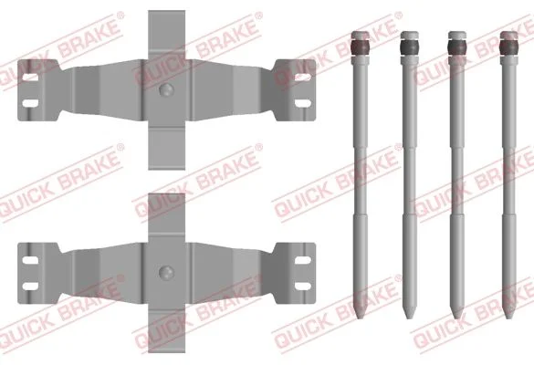 Priedų komplektas, diskinių stabdžių trinkelės QUICK BRAKE 109-0122