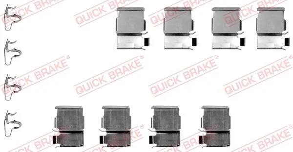 Priedų komplektas, diskinių stabdžių trinkelės QUICK BRAKE 109-1133