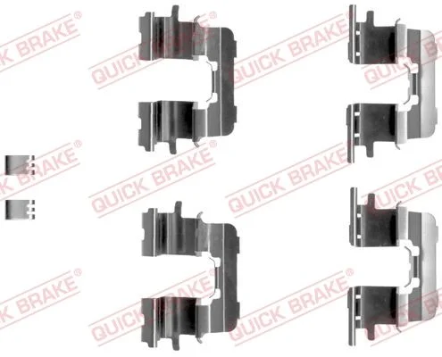 Priedų komplektas, diskinių stabdžių trinkelės QUICK BRAKE 109-1290