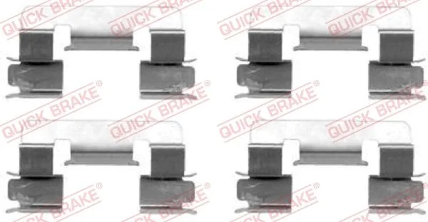 Priedų komplektas, diskinių stabdžių trinkelės QUICK BRAKE 109-1293