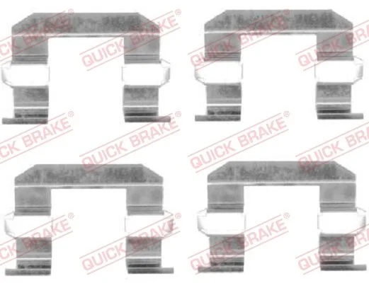 Priedų komplektas, diskinių stabdžių trinkelės QUICK BRAKE 109-1645