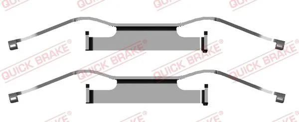 Priedų komplektas, diskinių stabdžių trinkelės QUICK BRAKE 109-1680