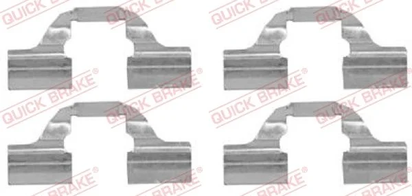 Priedų komplektas, diskinių stabdžių trinkelės QUICK BRAKE 109-1684