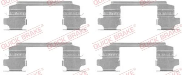 Priedų komplektas, diskinių stabdžių trinkelės QUICK BRAKE 109-1686