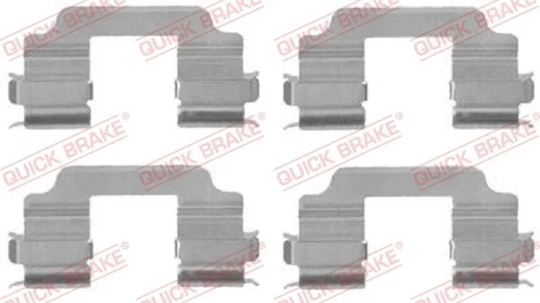 Priedų komplektas, diskinių stabdžių trinkelės QUICK BRAKE 109-1709