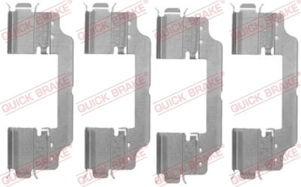 Priedų komplektas, diskinių stabdžių trinkelės QUICK BRAKE 109-1716