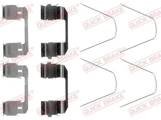 Priedų komplektas, diskinių stabdžių trinkelės QUICK BRAKE 109-1743