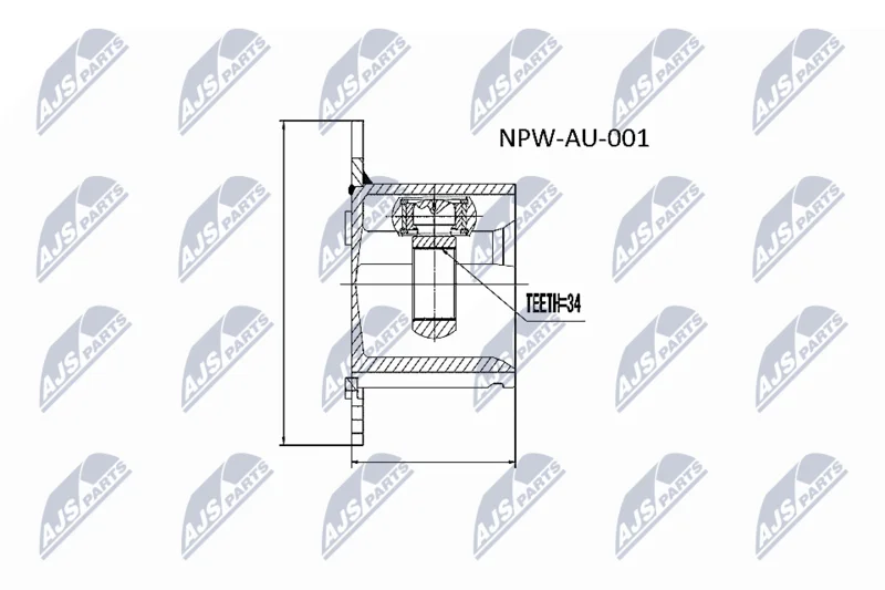 Joint Kit, drive shaft NTY NPW-AU-001