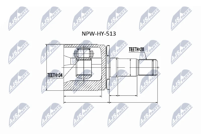 Joint Kit, drive shaft NTY NPW-HY-513