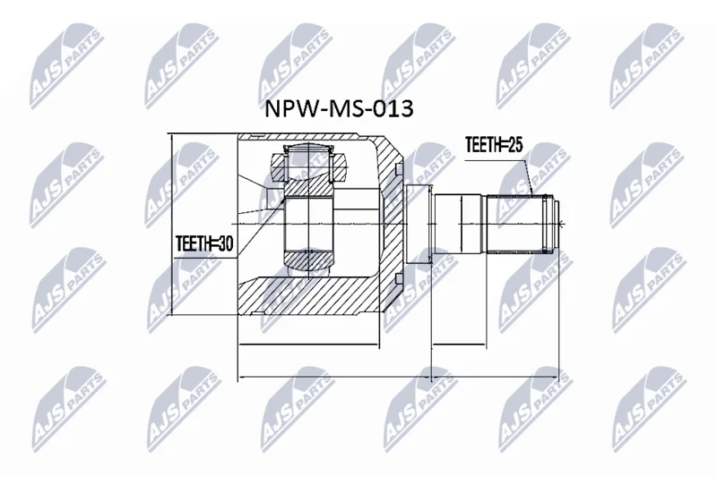 Joint Kit, drive shaft NTY NPW-MS-013