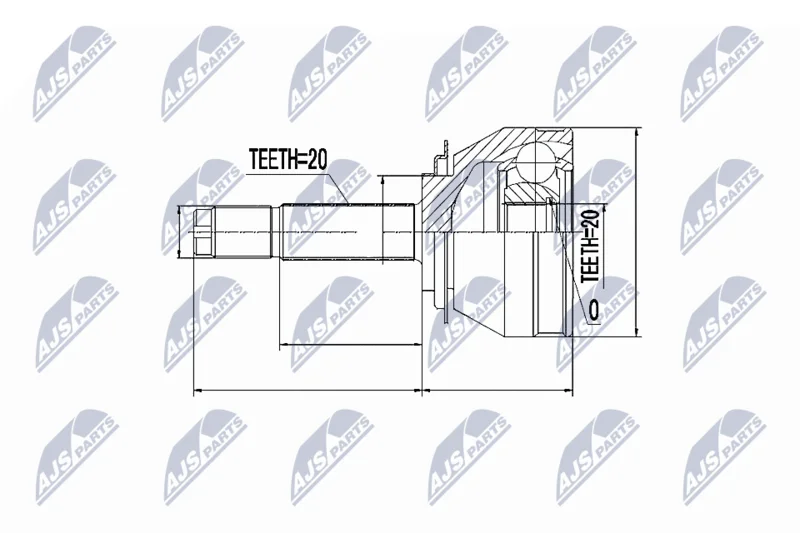 Joint Kit, drive shaft NTY NPZ-FT-025