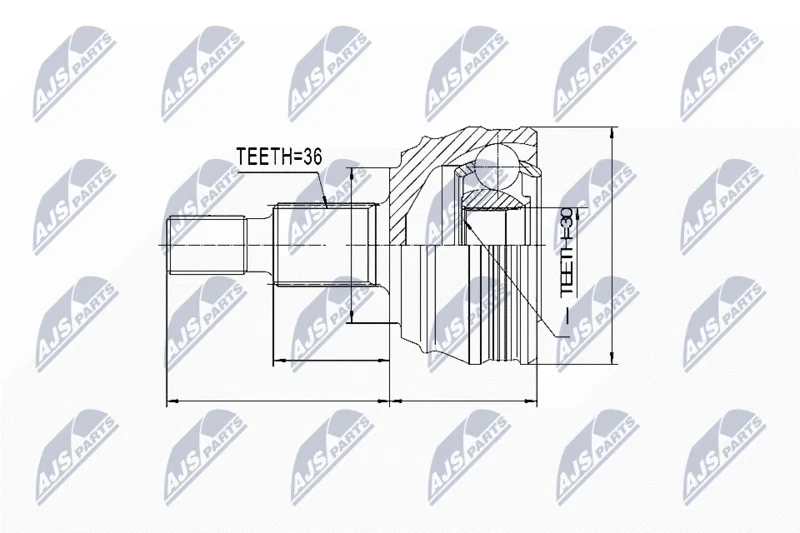 Joint Kit, drive shaft NTY NPZ-WW-007