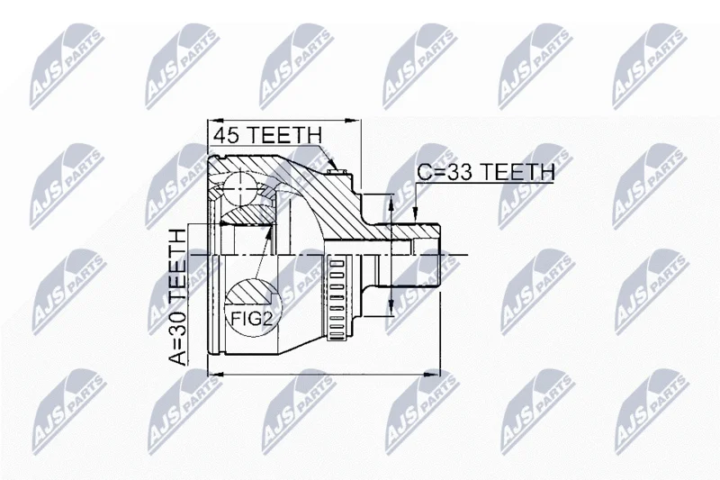 Joint Kit, drive shaft NTY NPZ-WW-008