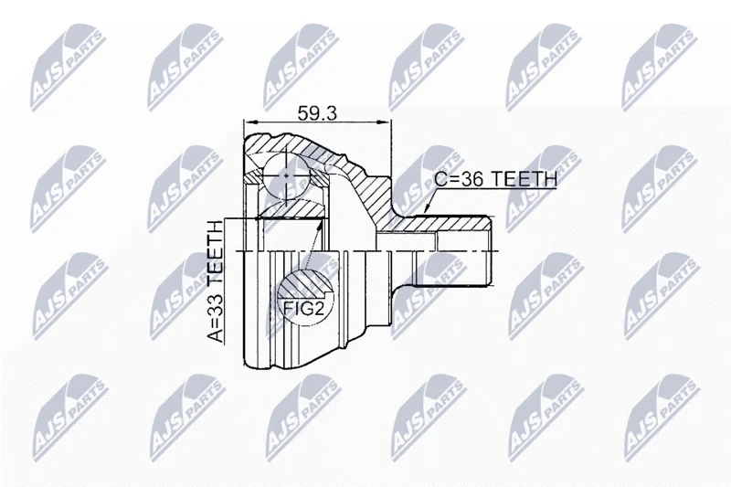 Joint Kit, drive shaft NTY NPZ-WW-039