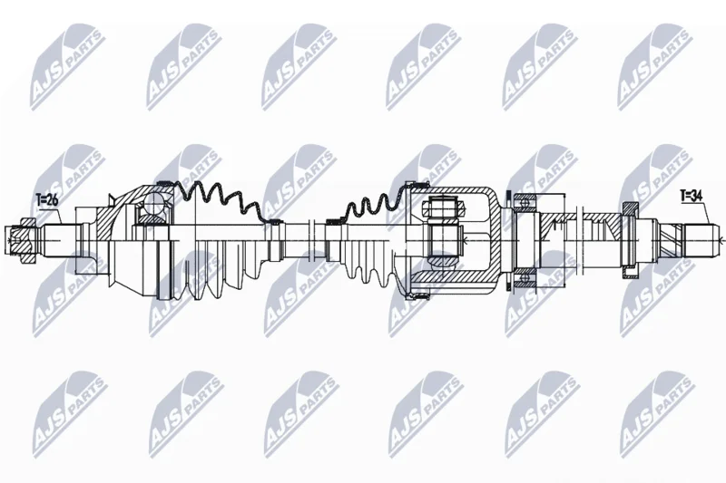 Hnací hriadeľ NTY NPW-BM-158