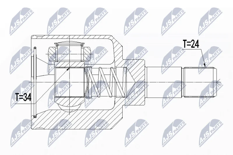 Joint Kit, drive shaft NTY NPW-CT-056