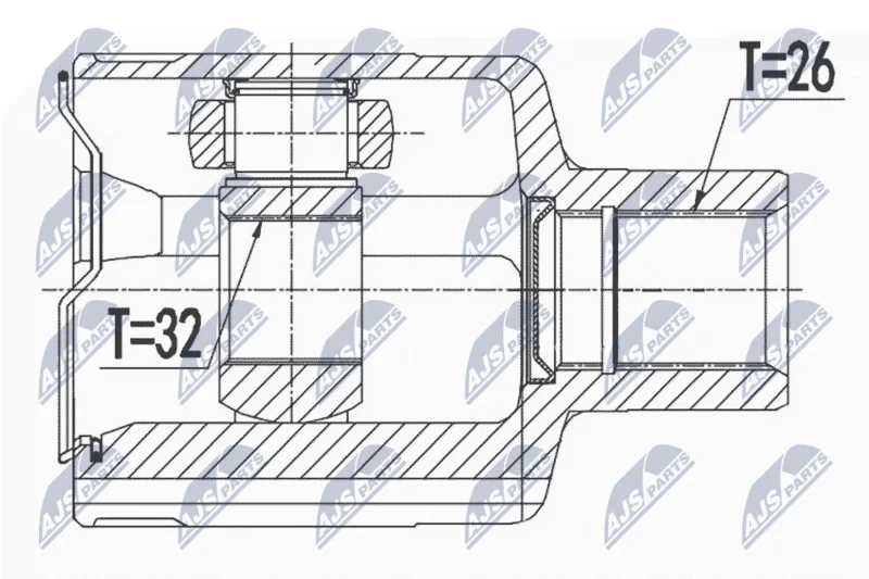 Joint Kit, drive shaft NTY NPW-DW-007