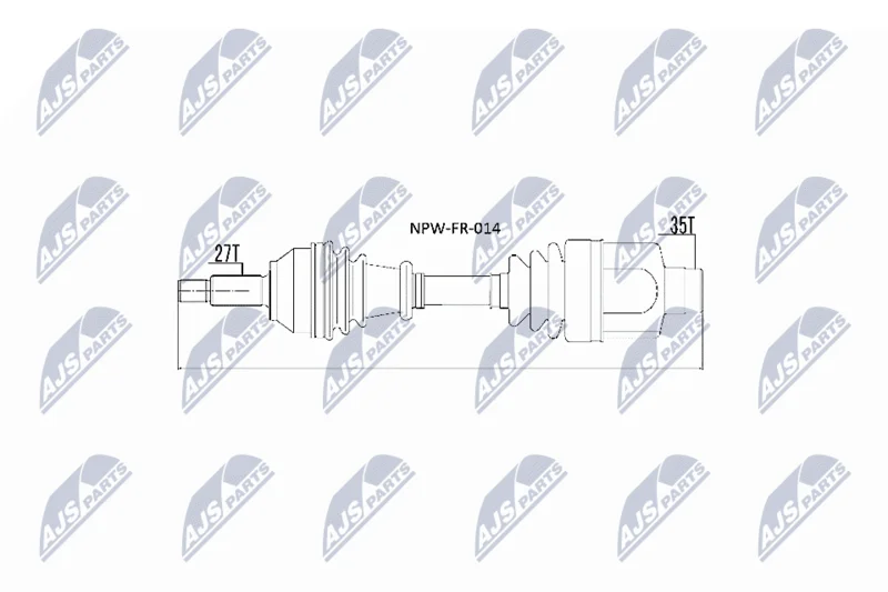 Hnací hriadeľ NTY NPW-FR-014