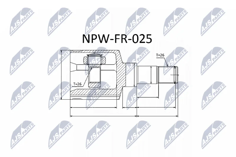 Joint Kit, drive shaft NTY NPW-FR-025