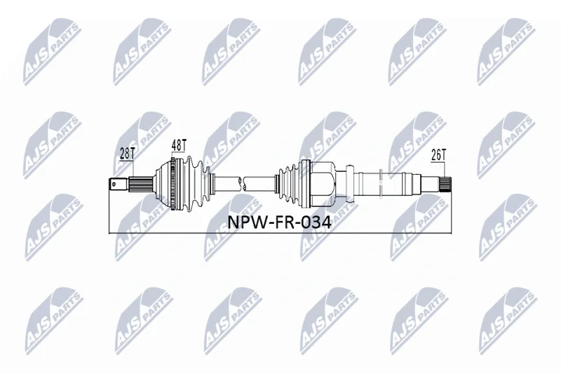 Hnací hriadeľ NTY NPW-FR-034