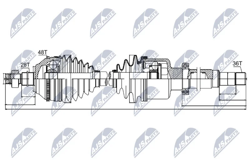 Hnací hriadeľ NTY NPW-FR-041