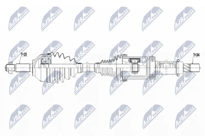 Hnací hriadeľ NTY NPW-FR-127