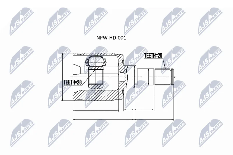 Joint Kit, drive shaft NTY NPW-HD-001
