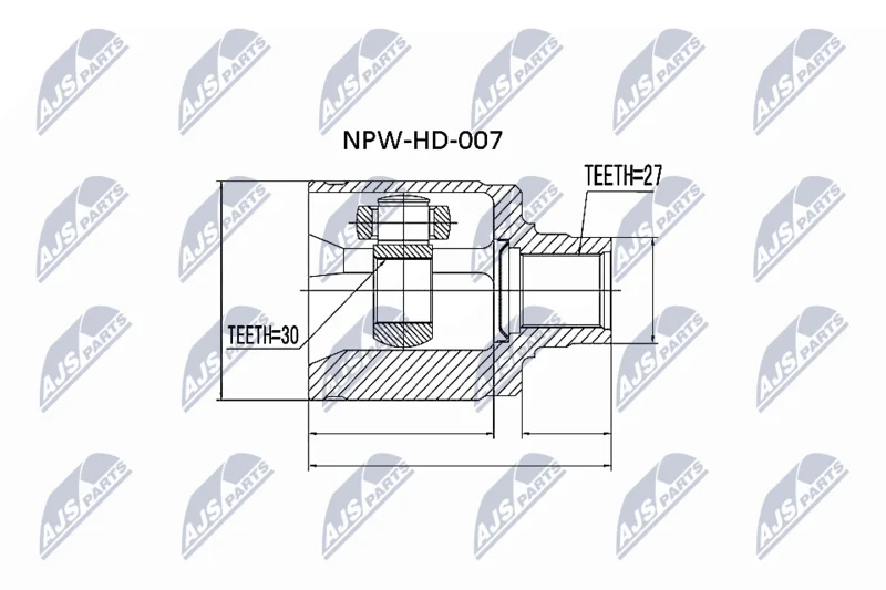 Sada kĺbov, hnací hriadeľ NTY NPW-HD-007