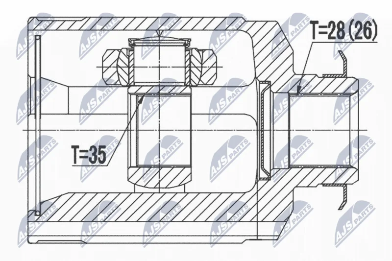 Joint Kit, drive shaft NTY NPW-HY-524