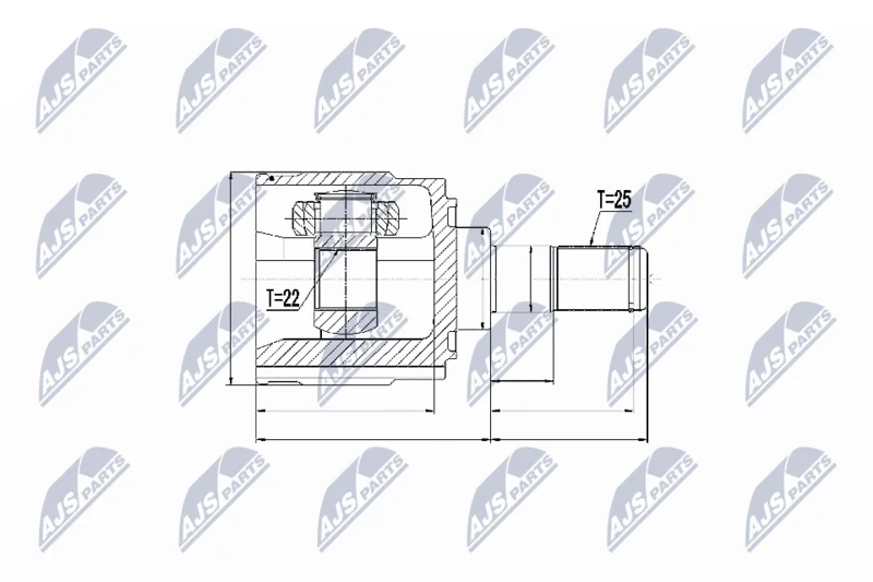 Joint Kit, drive shaft NTY NPW-KA-314