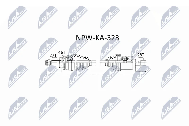 Drive Shaft NTY NPW-KA-323